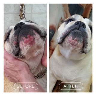 Hydrobath before and after chin and skin result